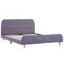 Bed Frame Light Grey Fabric 135x190 cm Image 2