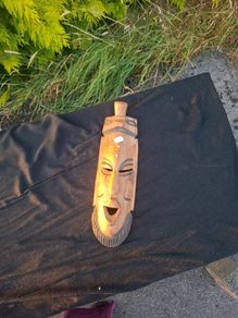 wood african mask postage possible