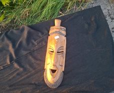 wood african mask postage possible