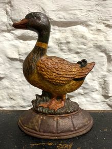 Antique Cast Iron Duck Doorstop.