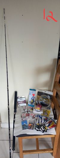 Boat  Rod and assorted tackle