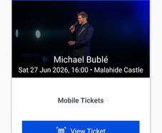 Michael buble tickets x 4