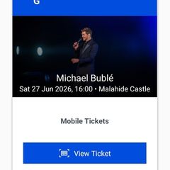 Michael buble tickets x 4 malahide castle