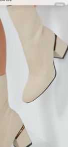 Size 4 Cream Stock ankle boots