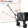 150kg Festival Camping Trolley on Wheels  Black Heavy Duty Folding Wagon Cart with All Terrain Wheels, Brake, Portable for Outdoor, Beach, Garden & Shopping Image 4