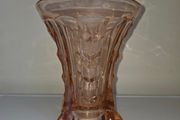 Large Art Deco Davidson Pink Glass Vase