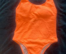 Neon orange one piece swimsuit swimsuit
