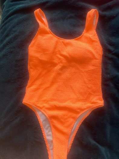 Neon orange one piece swimsuit swimsuit