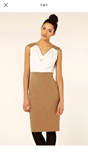 Oasis 2 colour cowl neck shift dress size 8 BNWT