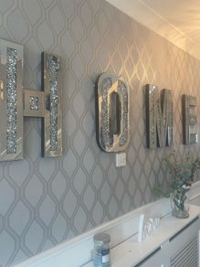 mirrored wall letters