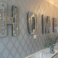 mirrored wall letters