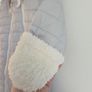 3-6m, The Little White Company Grey Bear Snowsuit Image 10