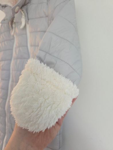 3-6m, The Little White Company Grey Bear Snowsuit