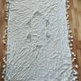 table cover cloth bed throw tapestry Beige white Bohemian Wall Hanging, Hippie Tapestry with Lace Design, Psychedelic Hippie Wall Decoration Ceiling for Bedroom Dorm 200 x 150 cm craft hand made Image 7