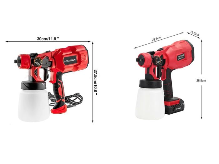 BRAND NEW Electric Paint Spray Gun Tools 18V 550W 3 Nozzle Large Capacity Portable Painting Sprayer Gun Airbrush