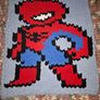 Spiderman Inspired chunky knit blanket - Handmade Image 9