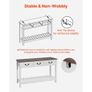 120 cm Console Table, Farmhouse Desk Behind the Couch with Drawers and Bottom Storage Shelf, Wooden Rectangle Entrance Narrow Sofa Table for Hallway, Bedroom, Living Room, Foyer, Brown + White Image 7
