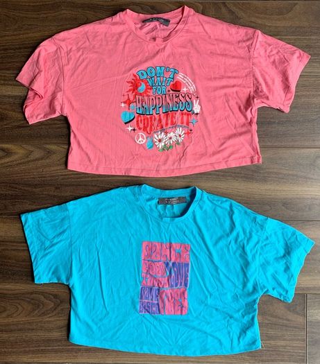 NEW Ladies/Girls Slogan Crop T-shirts: Medium