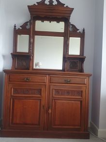 Antique Sideboard with Mirror