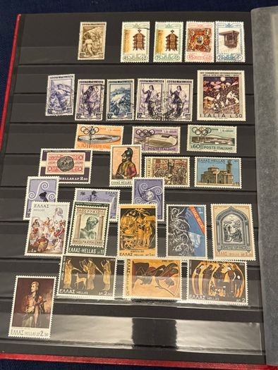 Stamp album with stamps