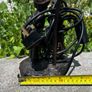 Antique Bronze Lamp Statue Image 3