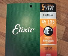 Elixir Stainless Steel 45 to 135 Bass Strings