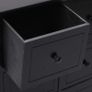 Side Cabinet with 6 Drawers Black 60x30x75 cm Paulownia Wood Image 2