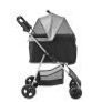 Pet Stroller, 4 Wheels Dog Stroller Rotate with Brakes, 35lbs Weight Capacity, Puppy Stroller with Detachable Carrier, Storage Basket and Cup Holder, for Dogs and Cats Travel, Black+Dark Grey Image 2