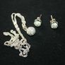 Silver 925 Earrings and a Necklace with a Pendant length 19" - 4,3g Image 5
