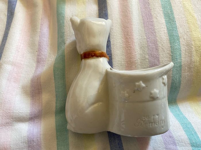 Antique German Crested China / Armorial Souvenir Ware (Match Holder, Vesta Stand, or Toothpick Holder)