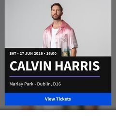 ticket to Calvin Harris Marley