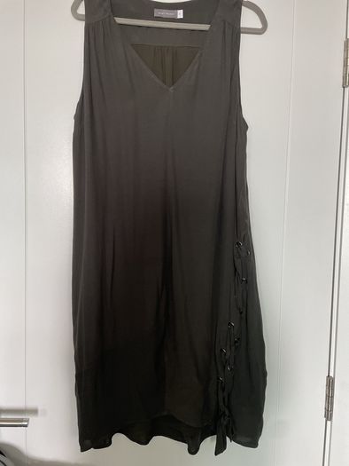 Dark Olive Green Mint Velvet Dress