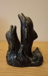 Vintage Collector Marble Dolphin Decorative Figurine.
