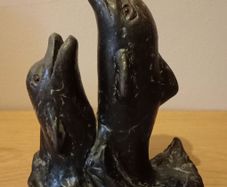 Vintage Collector Marble Dolphin Decorative Figurine.