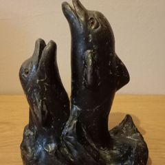 Vintage Collector Marble Dolphin Decorative Figurine.
