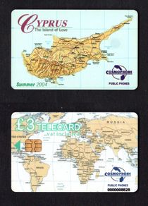 2004 Cyprus GB3 Cyprus the Island of Love Cosmophones Public Phone (Siemens - S35 (Module 35)) Phone Card