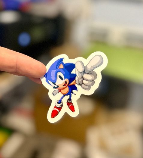 Sonic The Hedgehog Sprite Glossy Stickers 2-Pack