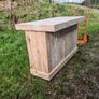 Rustic kitchen island with double overhang Image 2
