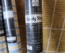 7 Rolls of Vintage "Candy Stripe" Wallpaper Brand New & Sealed