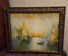 Ribcowsky Lithograpgh "Traders in Venice" Framed