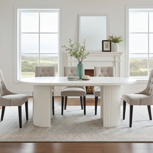 ELEMENTS Extendable Table Cashmere, Steel Frame, Laminated 140cm or 180cm. New Product !