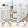 Baby Playpen Children Activity Center Safety Playground for Indoor and Outdoor White 4+3+1 Image 3