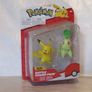 Pokemon Battle Figure Pack Pikachu And Chikorita 3" Inch Battle Figure Set Brand New Sealed Image 2