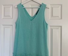 Dunnes Stores Blue Lace Vest Top