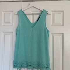 Dunnes Stores Blue Lace Vest Top