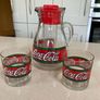 Coca Cola Liberty Stained Jug Set With Two Glasses x 2 Image 2