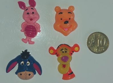 Winnie The Pooh Resin Cabochon pk. 4