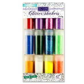 BNIB 12 Neon and Pearl Glitter Shakers