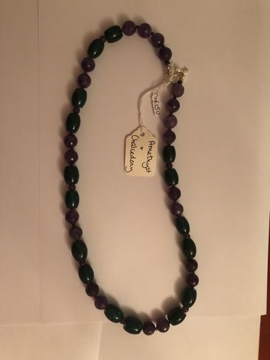 Amethyst & Chalcedony necklace