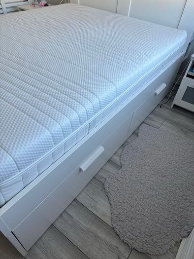 Brimnes bed / bed side tables and mattress
